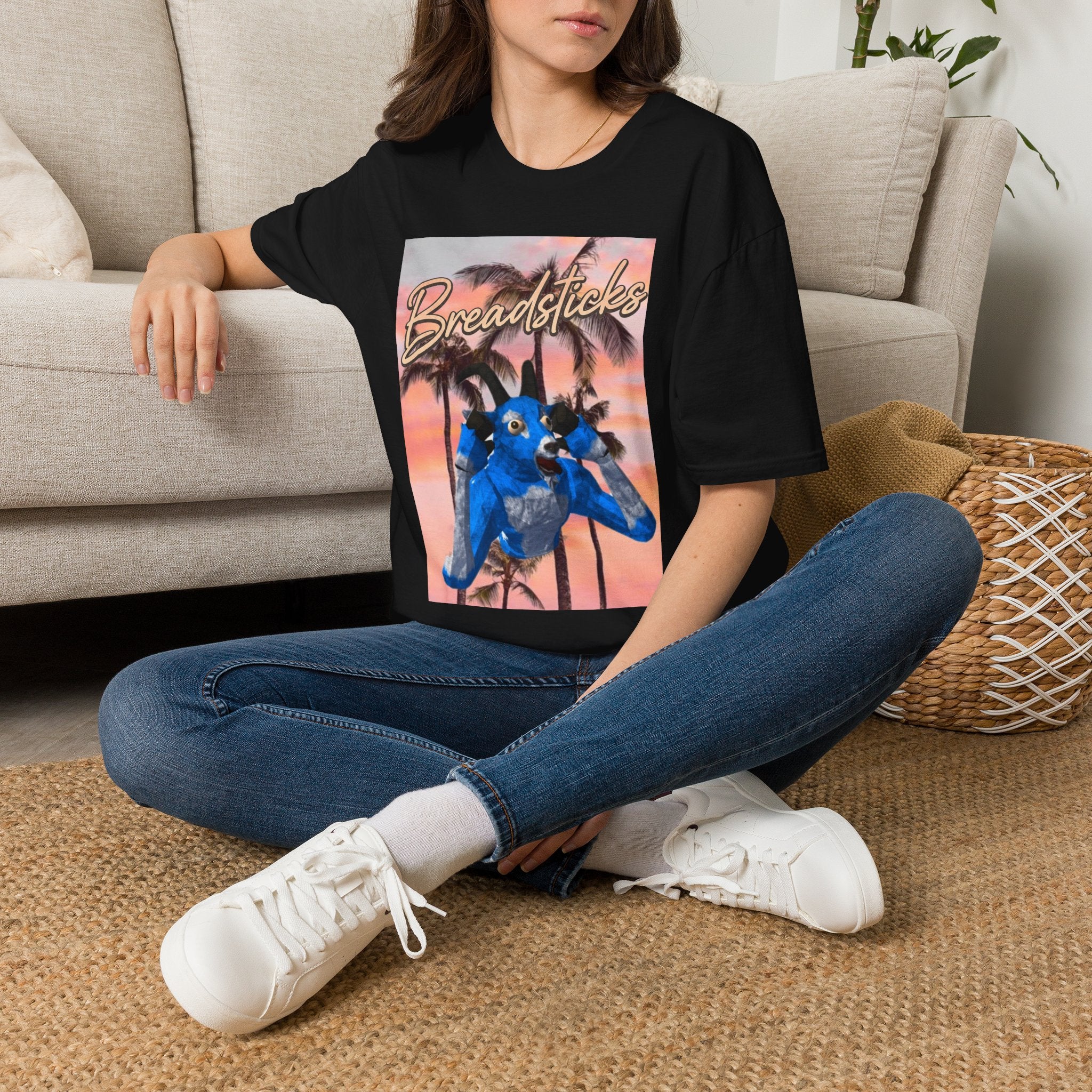 Breadsticks Retro Palm Tree T‑Shirt — Vintage Sunset Graphic Tee