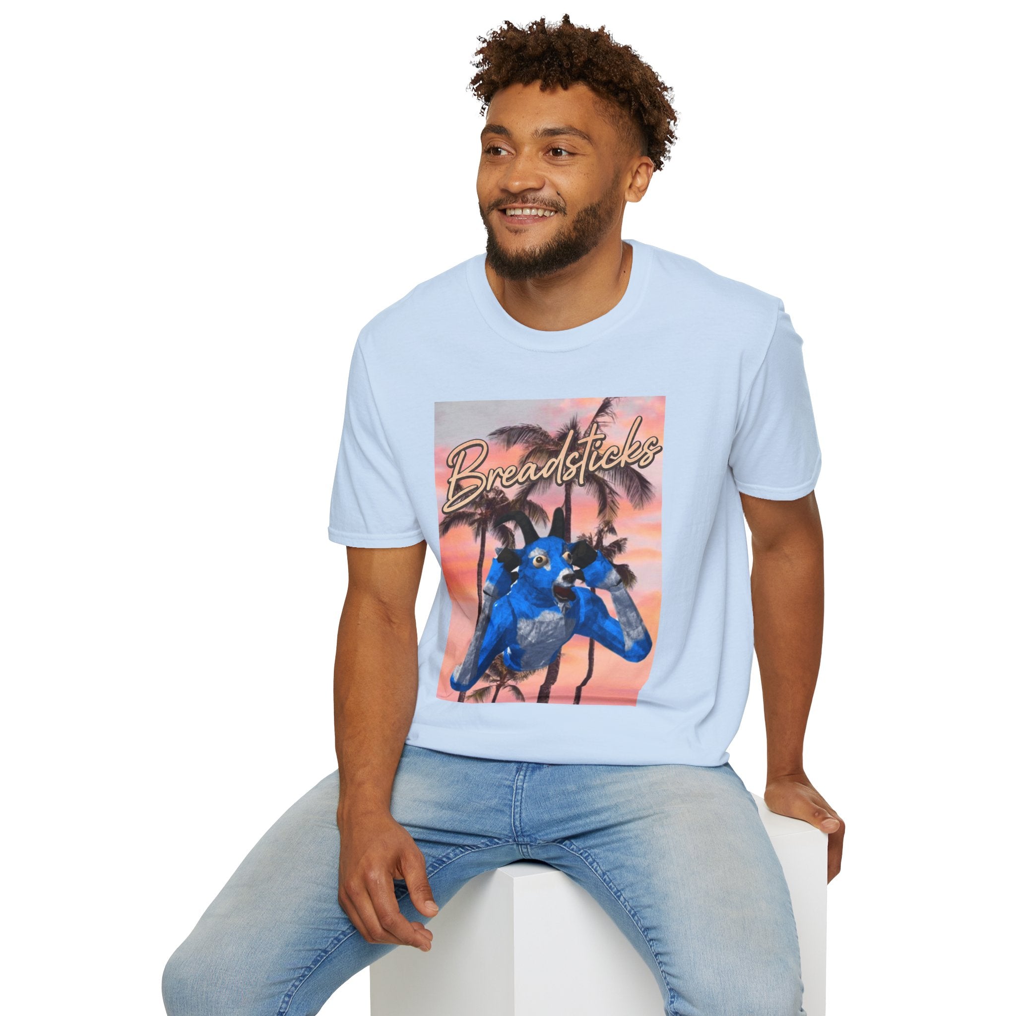 Breadsticks Retro Palm Tree T‑Shirt — Vintage Sunset Graphic Tee