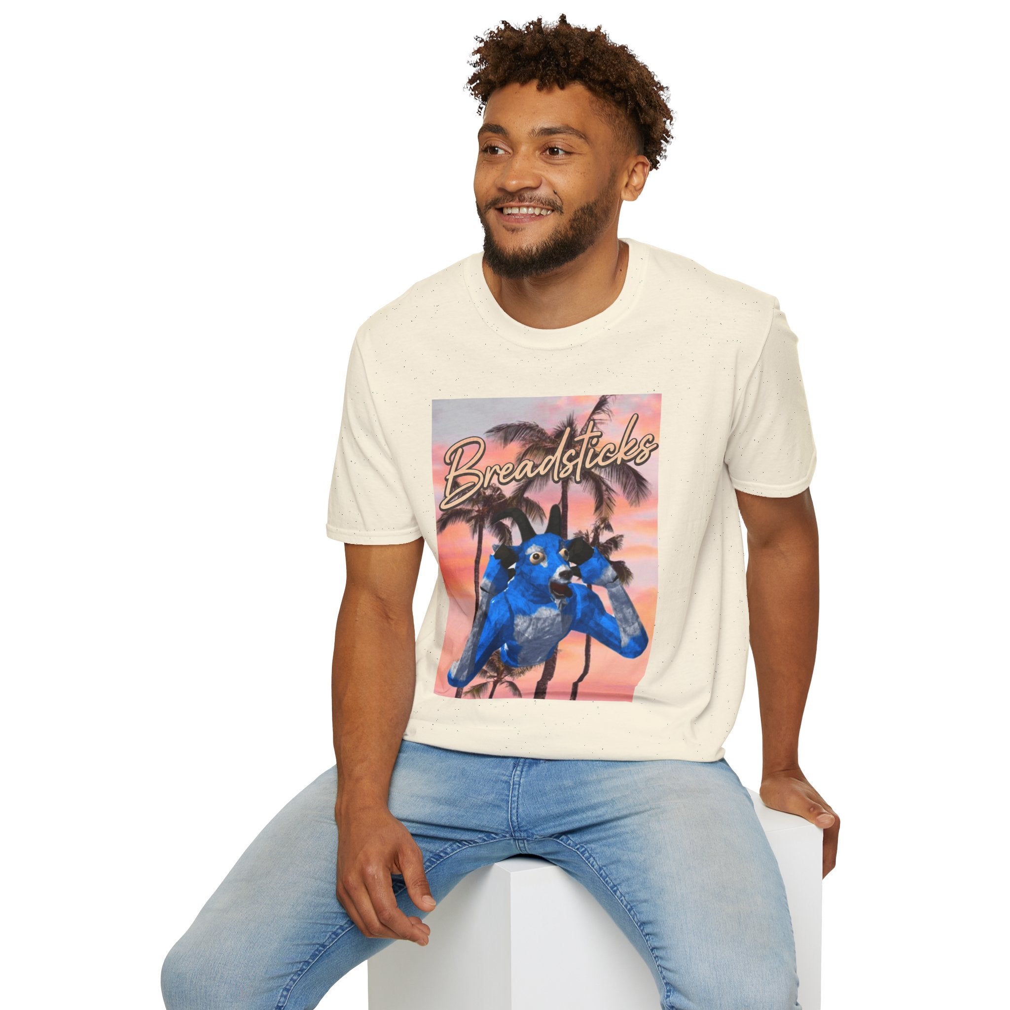 Breadsticks Retro Palm Tree T‑Shirt — Vintage Sunset Graphic Tee