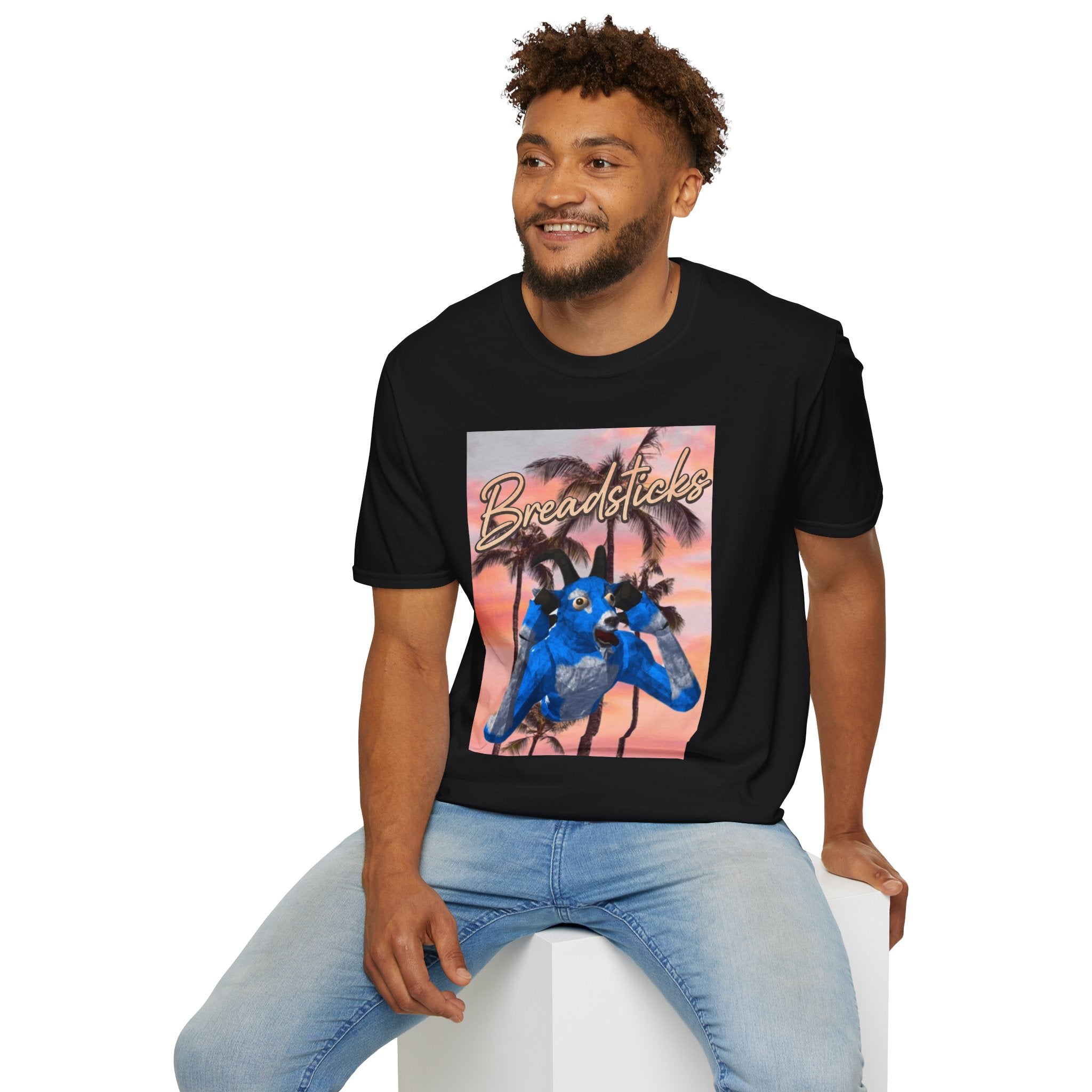 Breadsticks Retro Palm Tree T‑Shirt — Vintage Sunset Graphic Tee